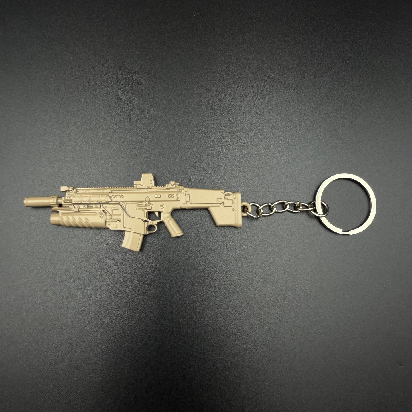 Mini Game Rifle Alloy Keychain Weapon Props Pendant