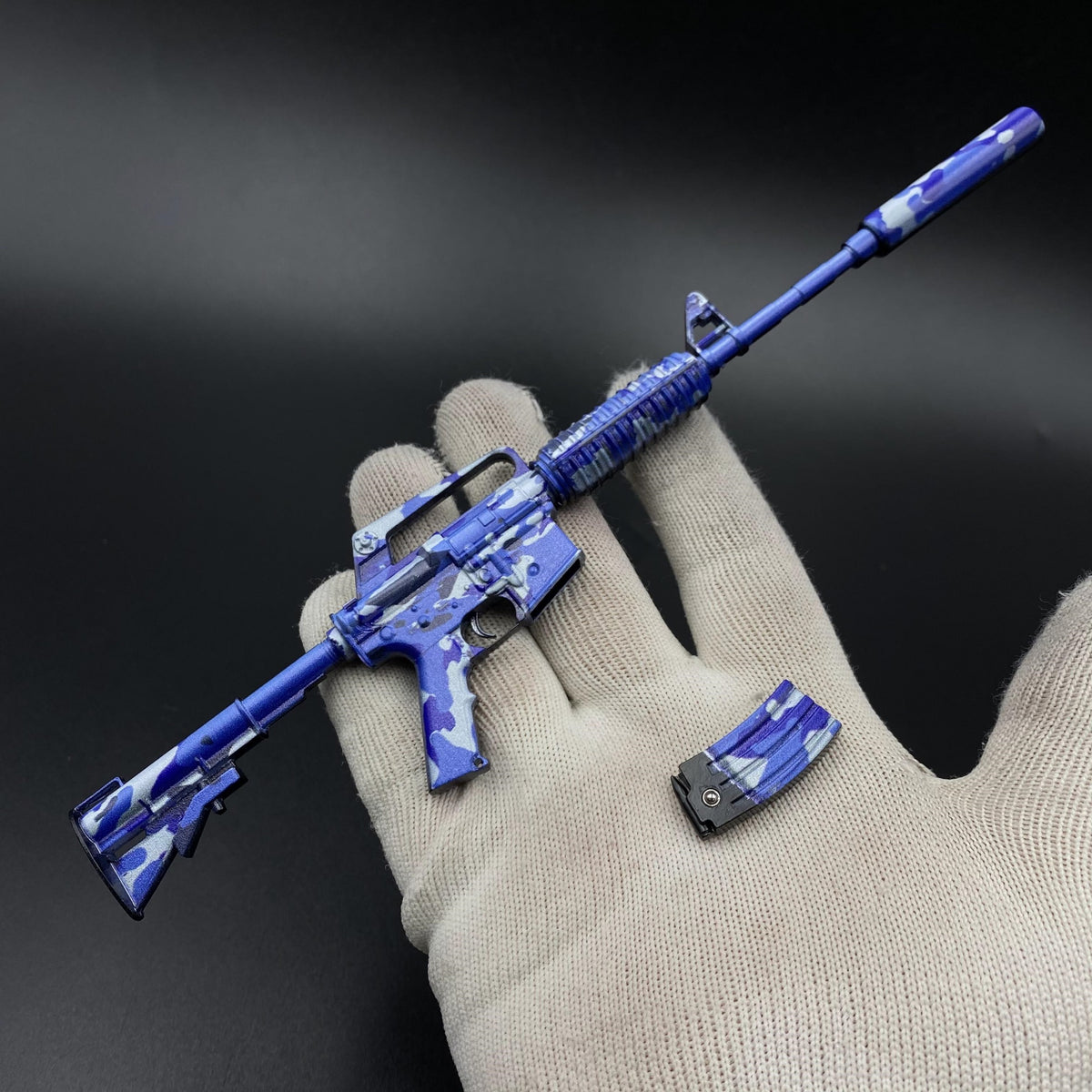 M4A1-S Bright Water Mini Metal Replica Gun for Collectible