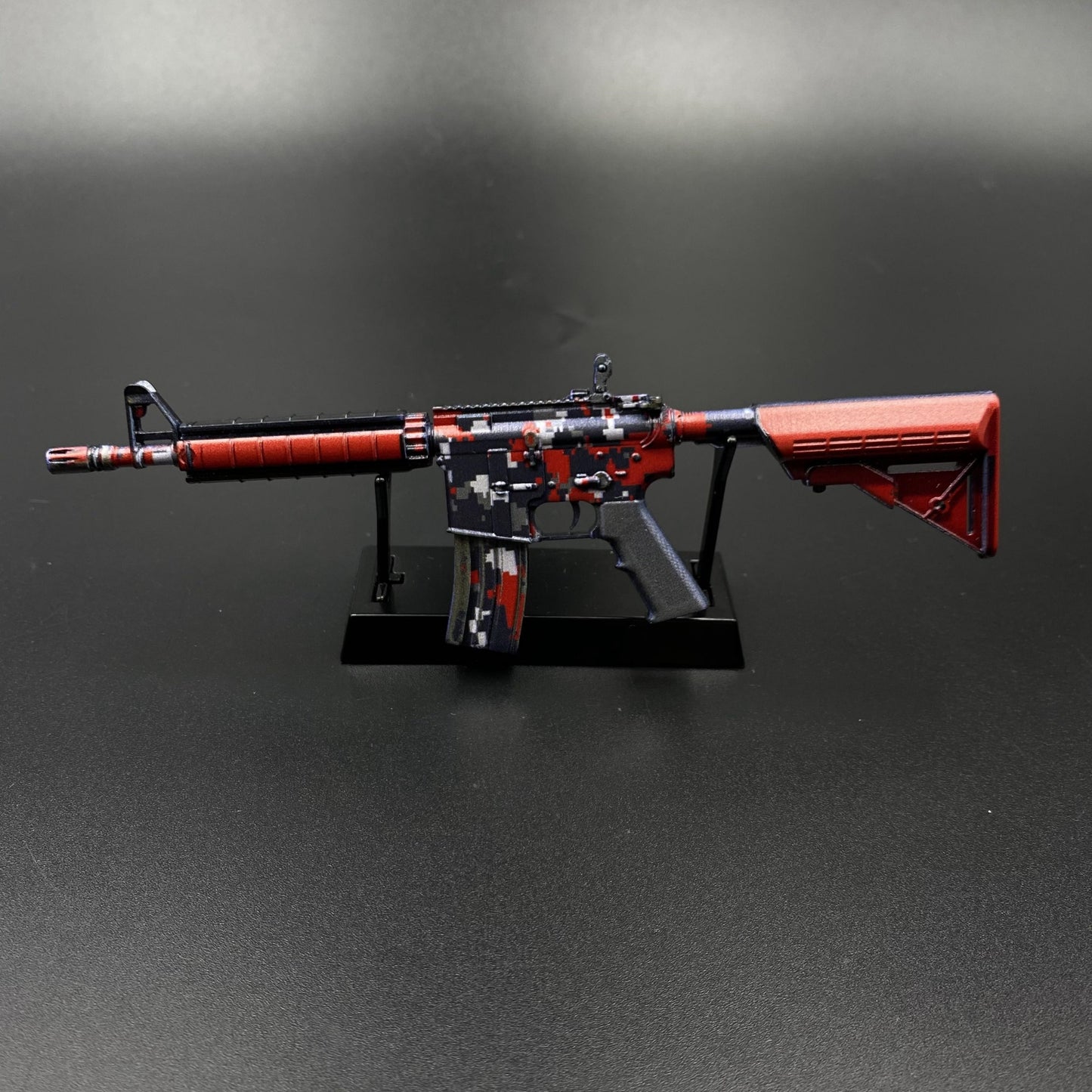 Hot Game Skin CS M4A4 Red DDPAT Gun Miniature Collection