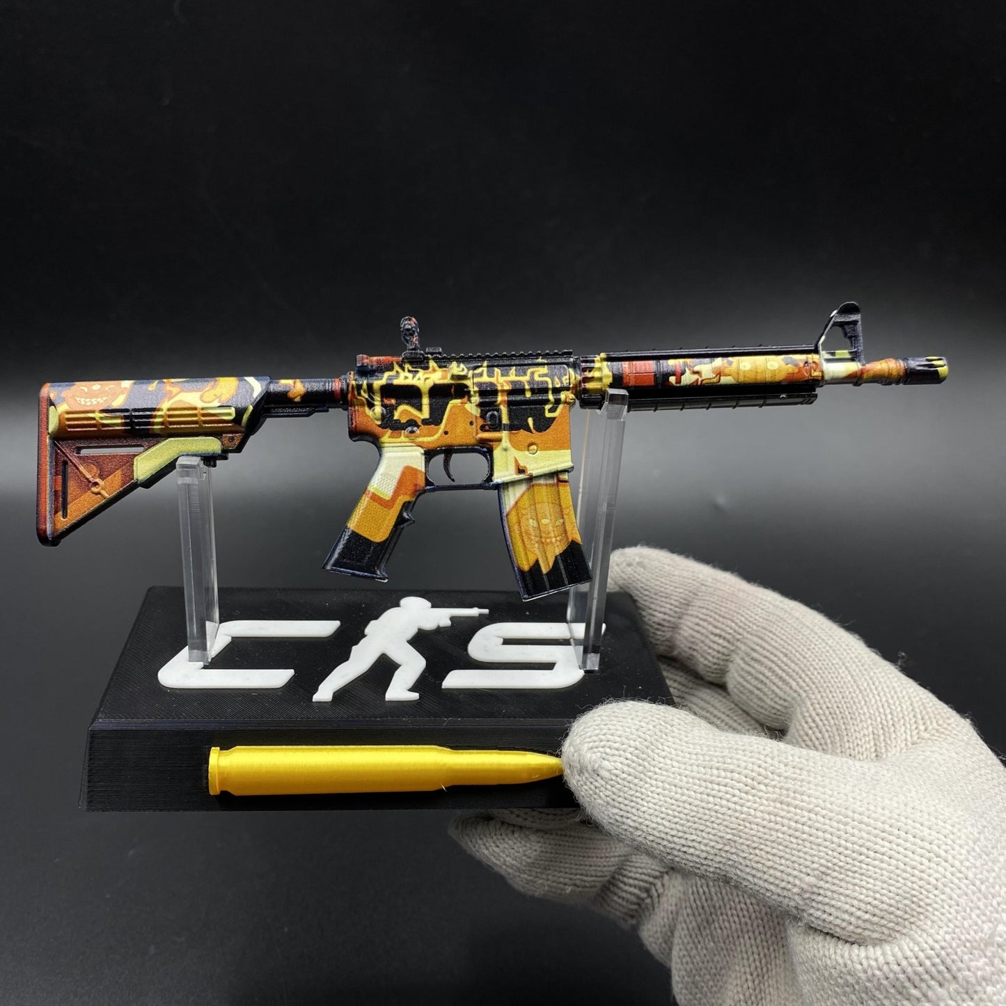 CS M4A4 Hellish Mini Metal Replica For Collection