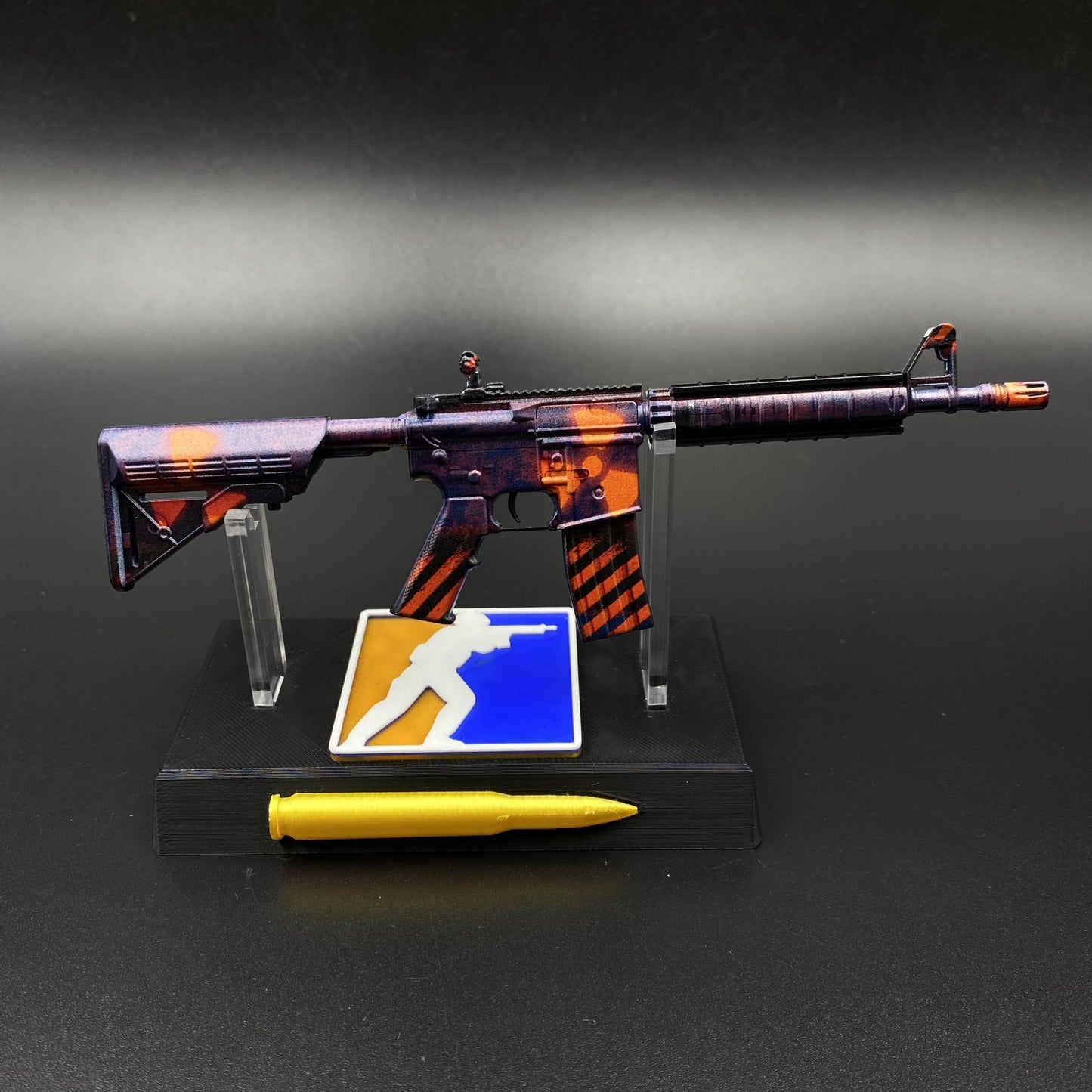 Metal Tiny CS M4A4 Radiation Hazard Gun Miniature For Collection