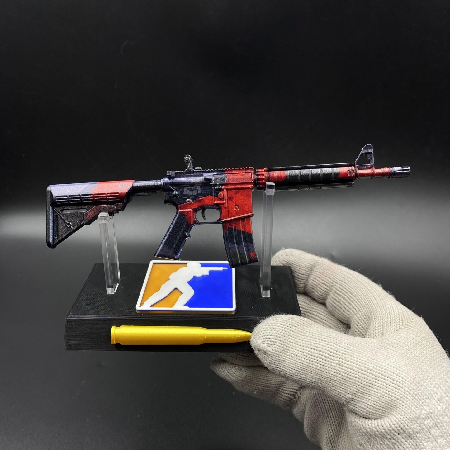 Metal Tiny CS M4A4 Evil Daimyo Gun Miniature For Collection
