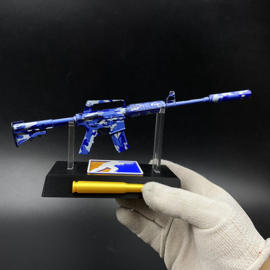 M4A1-S Bright Water Mini Metal Replica Gun for Collectible
