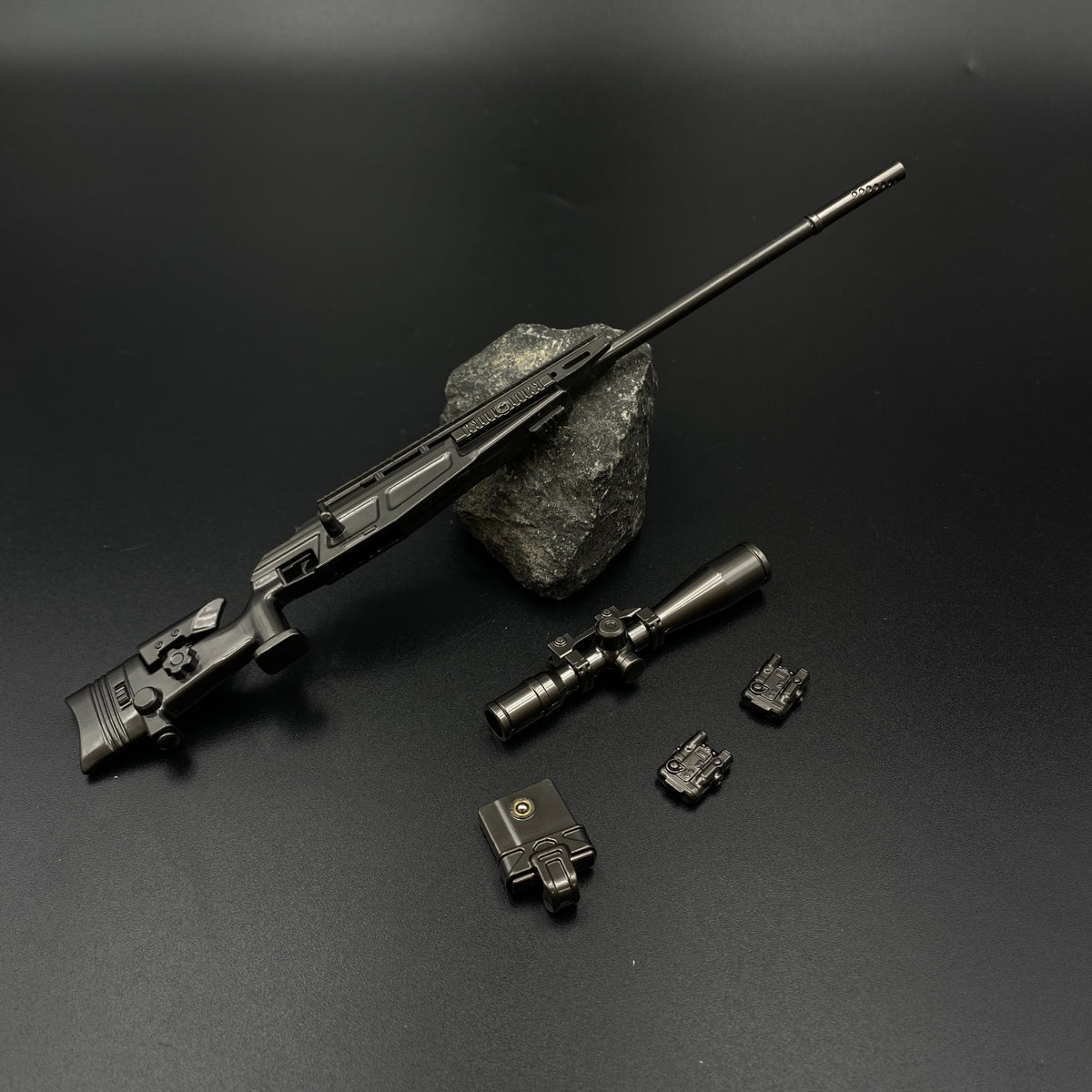 Delta Force Game R93 Sniper Rifle Mini Alloy Replica, Non-Firing Static Replica Game Collectible
