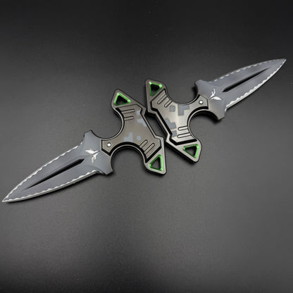 1:1 Scale Replica of Rogue Dagger Knife, Skin Replica Cosplay Prop Set Unsharpened Game Prop Collectible