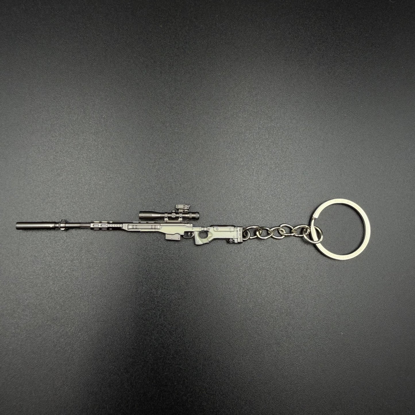 Mini Game Rifle Alloy Keychain Weapon Props Pendant
