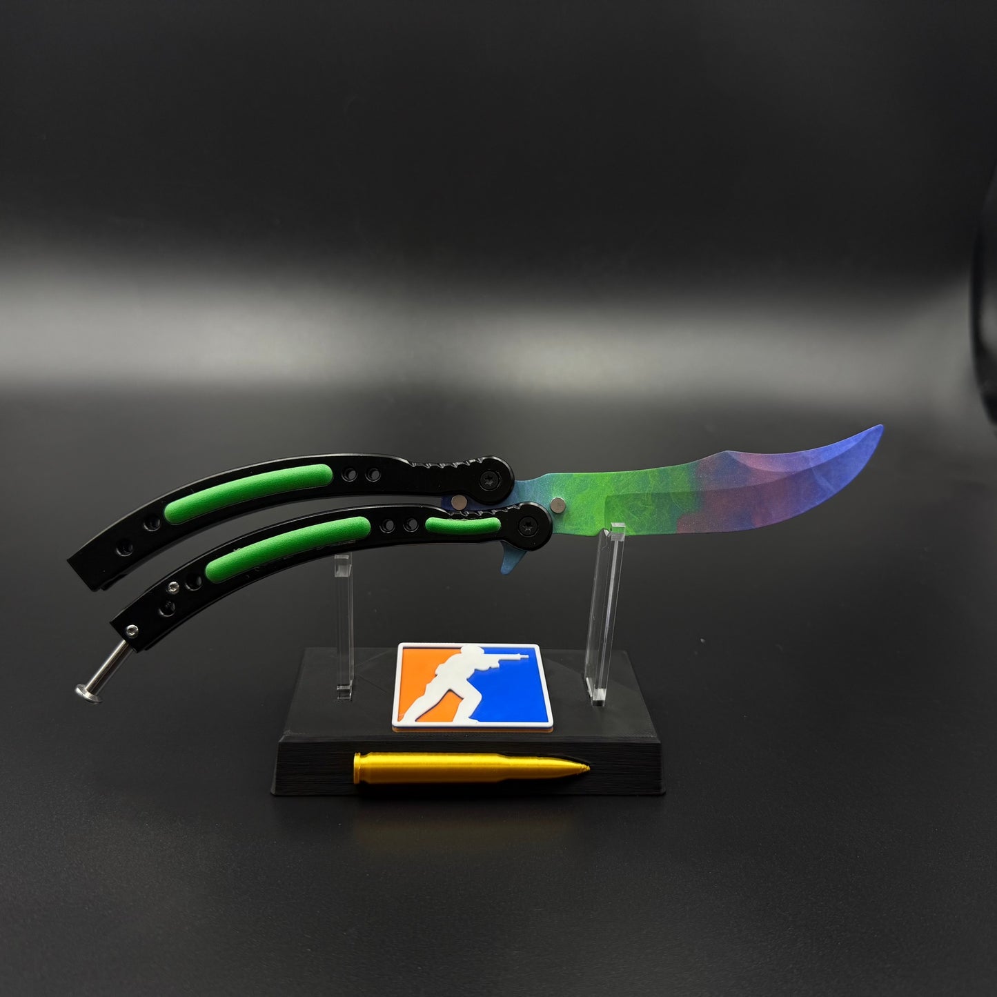 CS Butterfly Knife Gamma Doppler Unsharpened Balisong Trainer