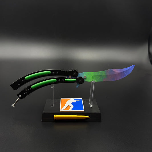 CS Butterfly Knife Gamma Doppler Unsharpened Balisong Trainer