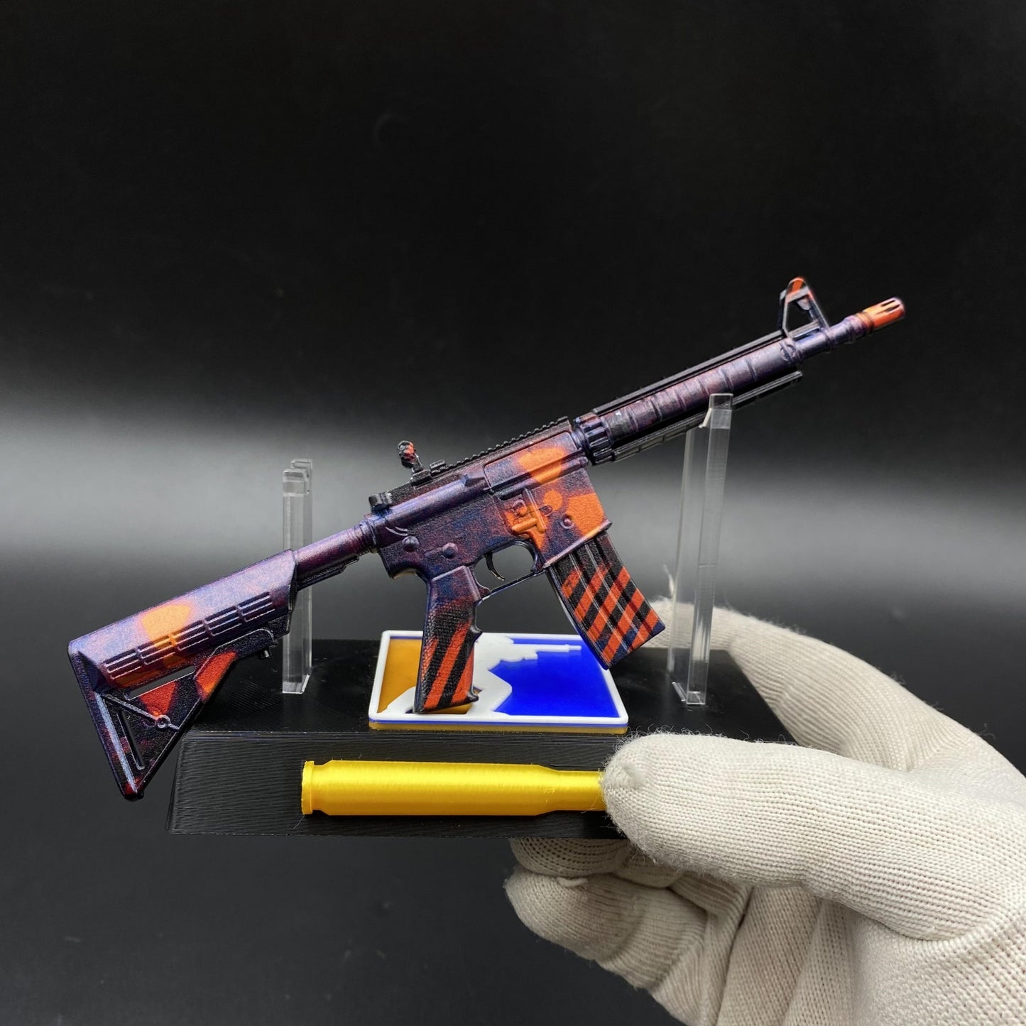 Metal Tiny CS M4A4 Radiation Hazard Gun Miniature For Collection