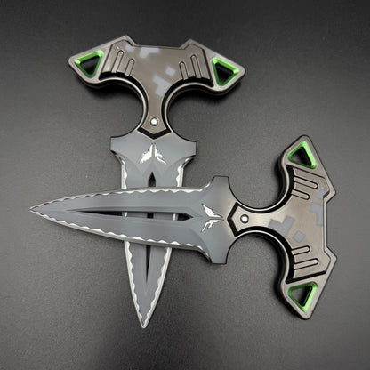1:1 Scale Replica of Rogue Dagger Knife, Skin Replica Cosplay Prop Set Unsharpened Game Prop Collectible