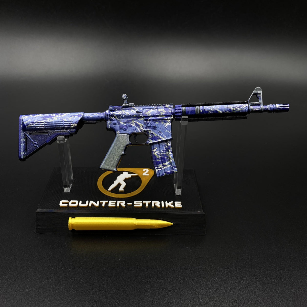 Metal Tiny CS M4A4 Naval Shred Camo Gun Miniature For Collection