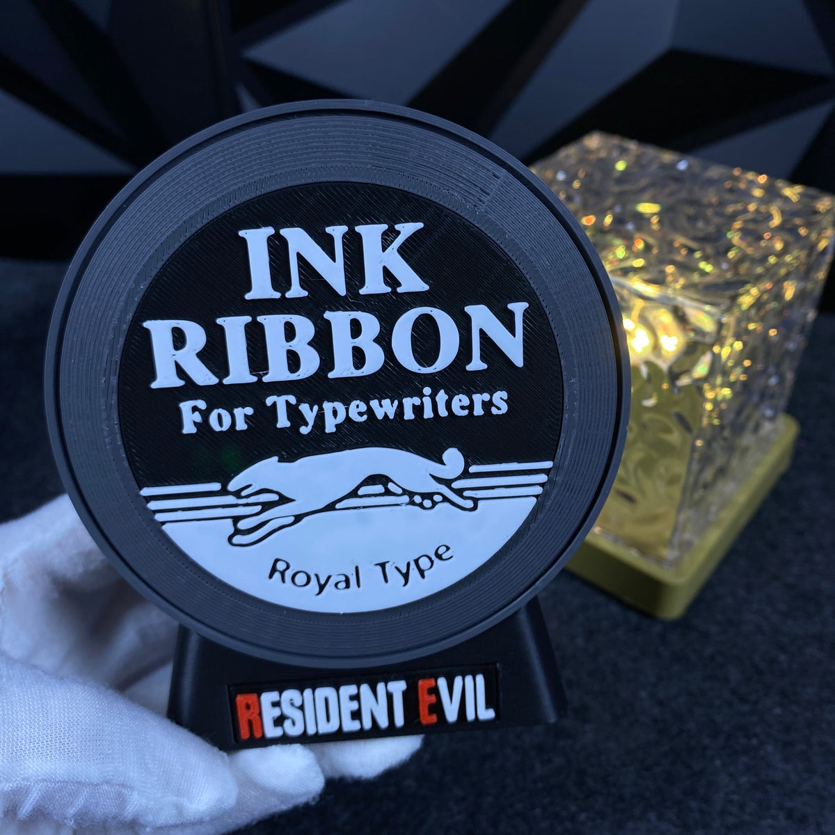 RE Ink Ribbon Speaker 3D Printed Horror Game Themed Desktop Decor Gift