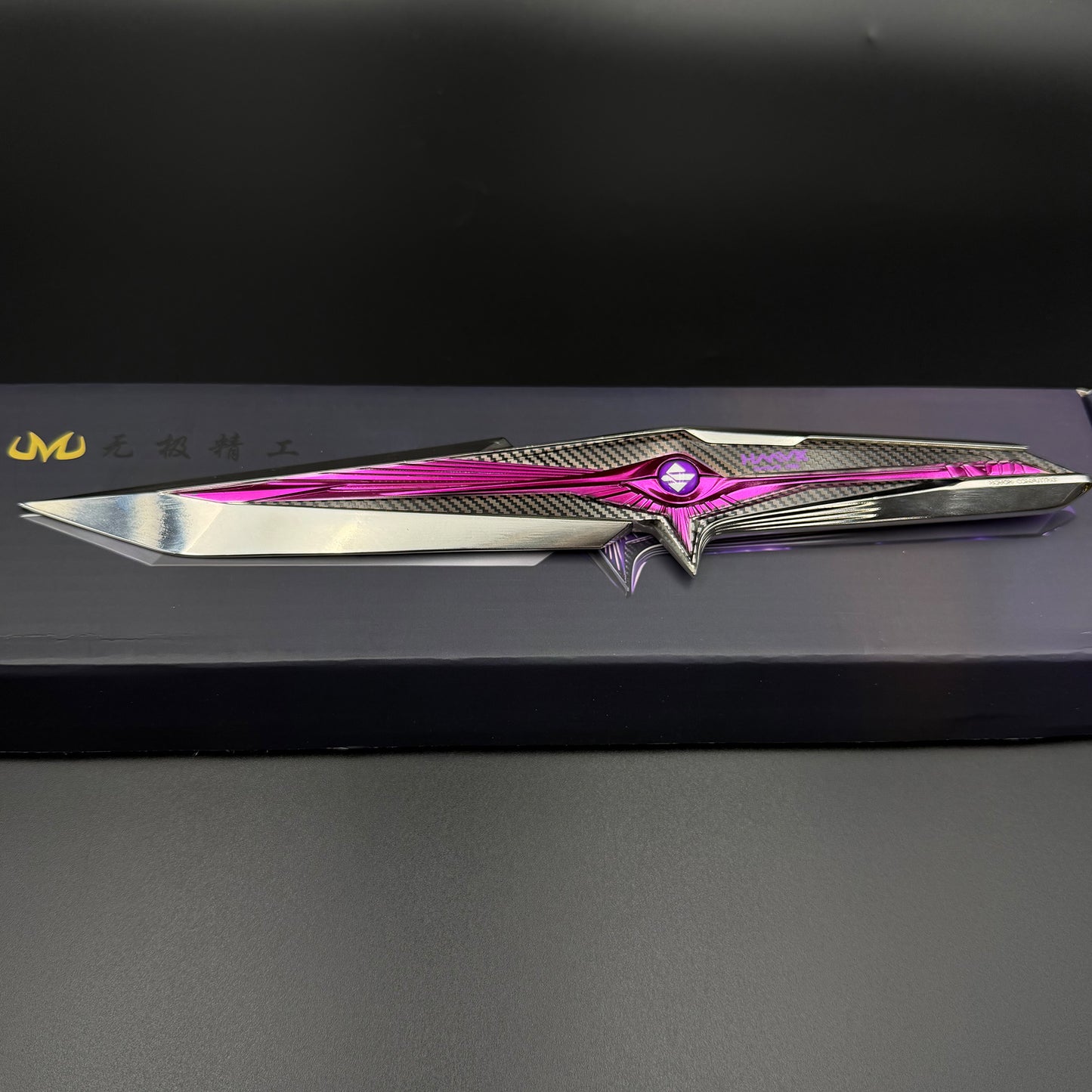 28cm/11'' 1:1 Scale Replica Delta S9 Falling Star Game Knife IRL Replica Knife Blunt Blade