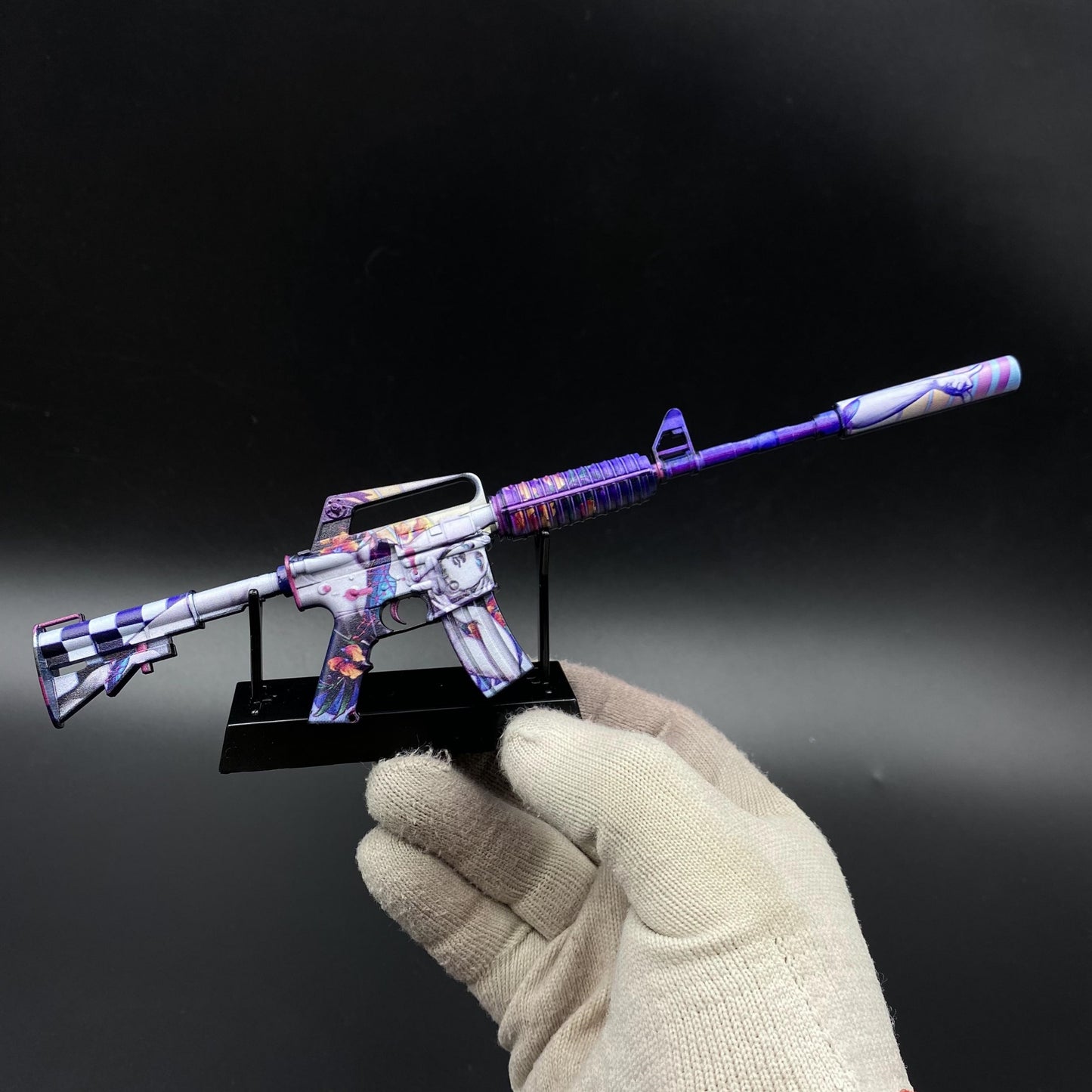 CS M4A1‑S Vaporwave Metal Tiny Gun Replica for Collectible