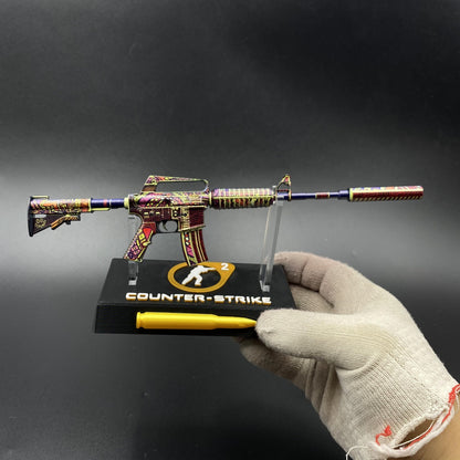 M4A1-S Chantico’s Fire Mini Metal Replica Gun for Collectible