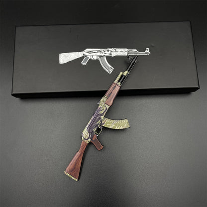 Mini AK-47 Jaguar Metal Model CS2 Game Collectible