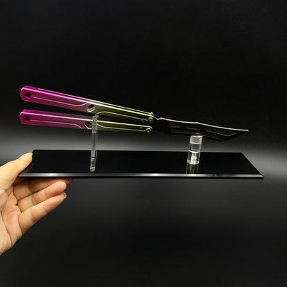 CNC Gradient Balisong Butterfly Knife Trainer Collectible Display Ornament