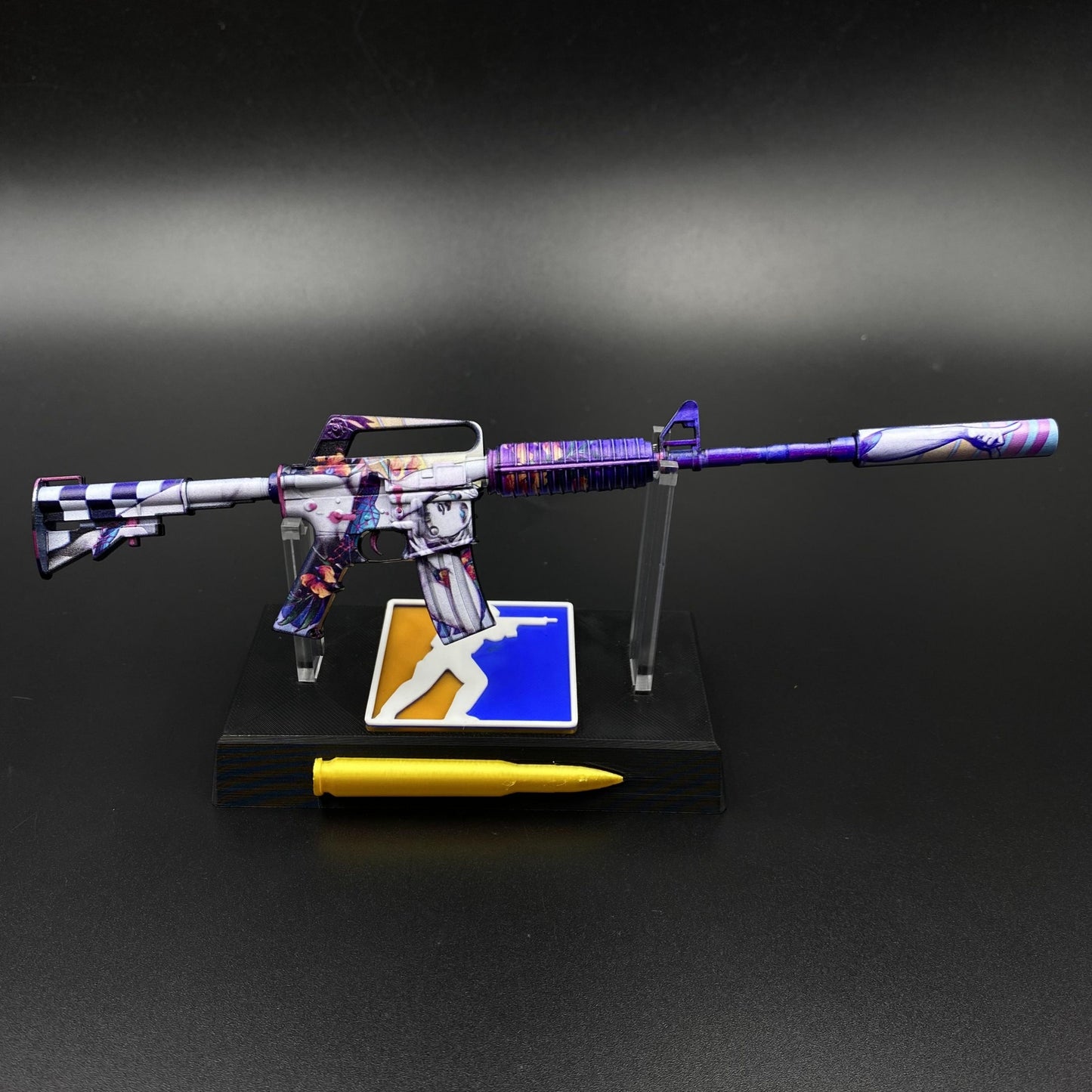CS M4A1‑S Vaporwave Metal Tiny Gun Replica for Collectible