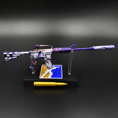 CS M4A1‑S Vaporwave Metal Tiny Gun Replica for Collectible