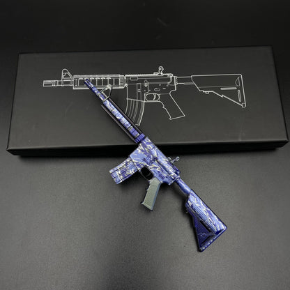 Metal Tiny CS M4A4 Naval Shred Camo Gun Miniature For Collection