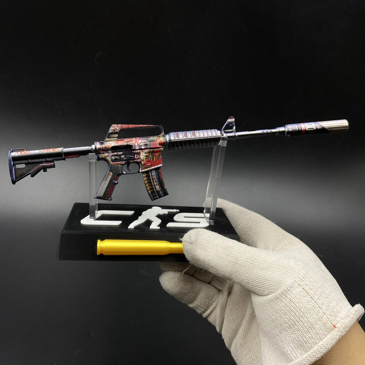 M4A1-S Night Terror Mini Metal Replica Gun for Collectible