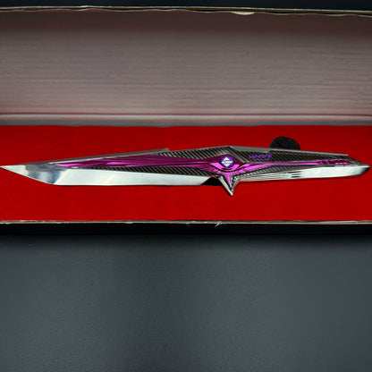 28cm/11'' 1:1 Scale Replica Delta S9 Falling Star Game Knife IRL Replica Knife Blunt Blade