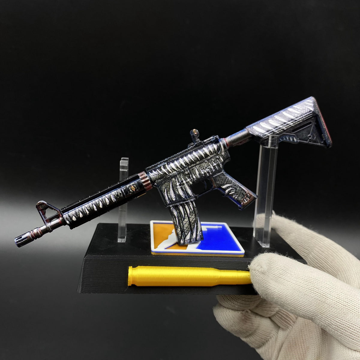CS M4A4 Zubastick Miniature Gun Metal Replica Rifle Game Fan Collectible Gift
