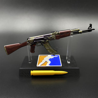Mini AK-47 Jaguar Metal Model CS2 Game Collectible