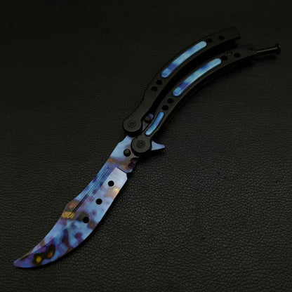 Global Offensive Game Butterfly Knife Blunt Blade Trainer Replica
