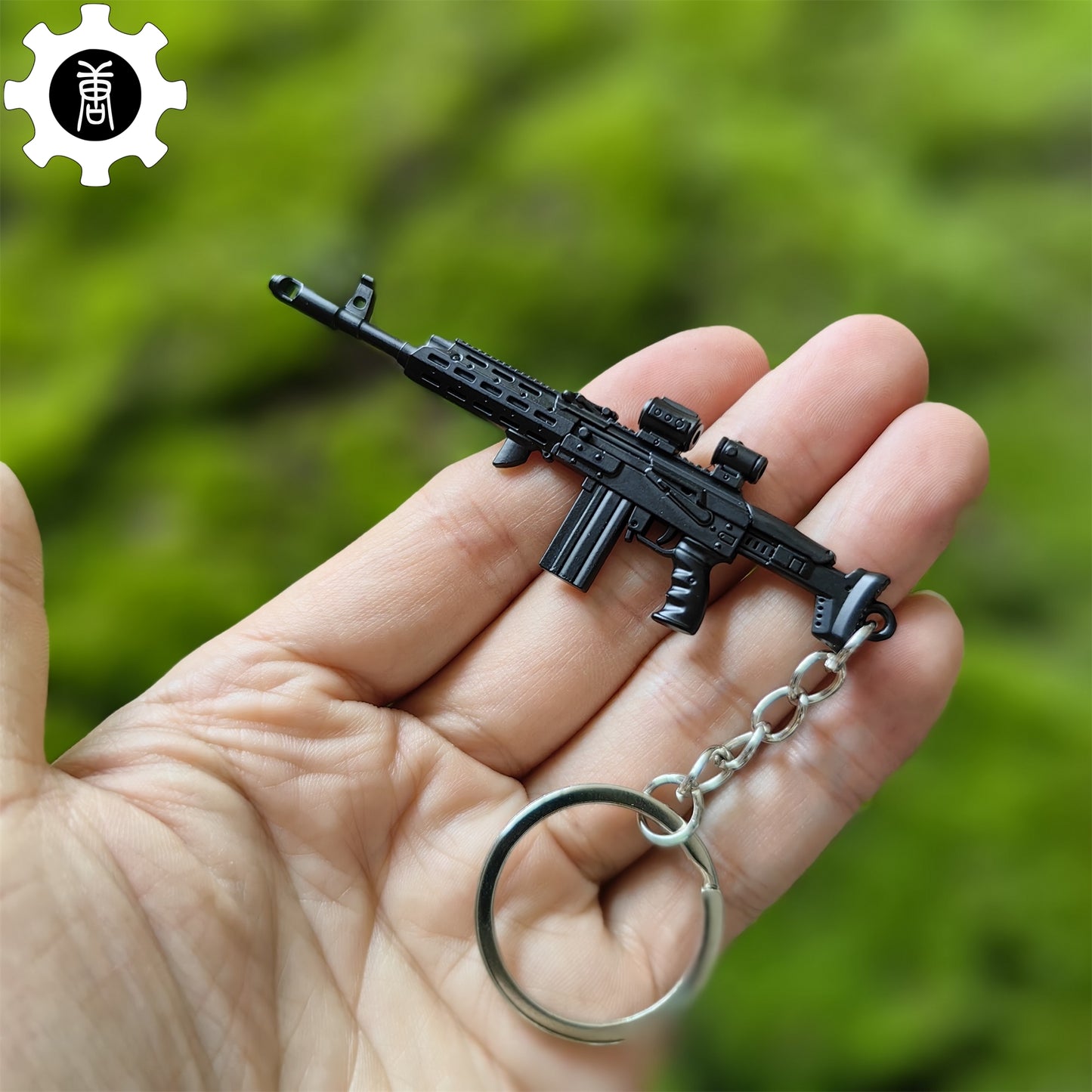 backpack mini gun Metal AK308 Mini Gun Model Keychain Backpack Pendant – Leones Marvelous Items