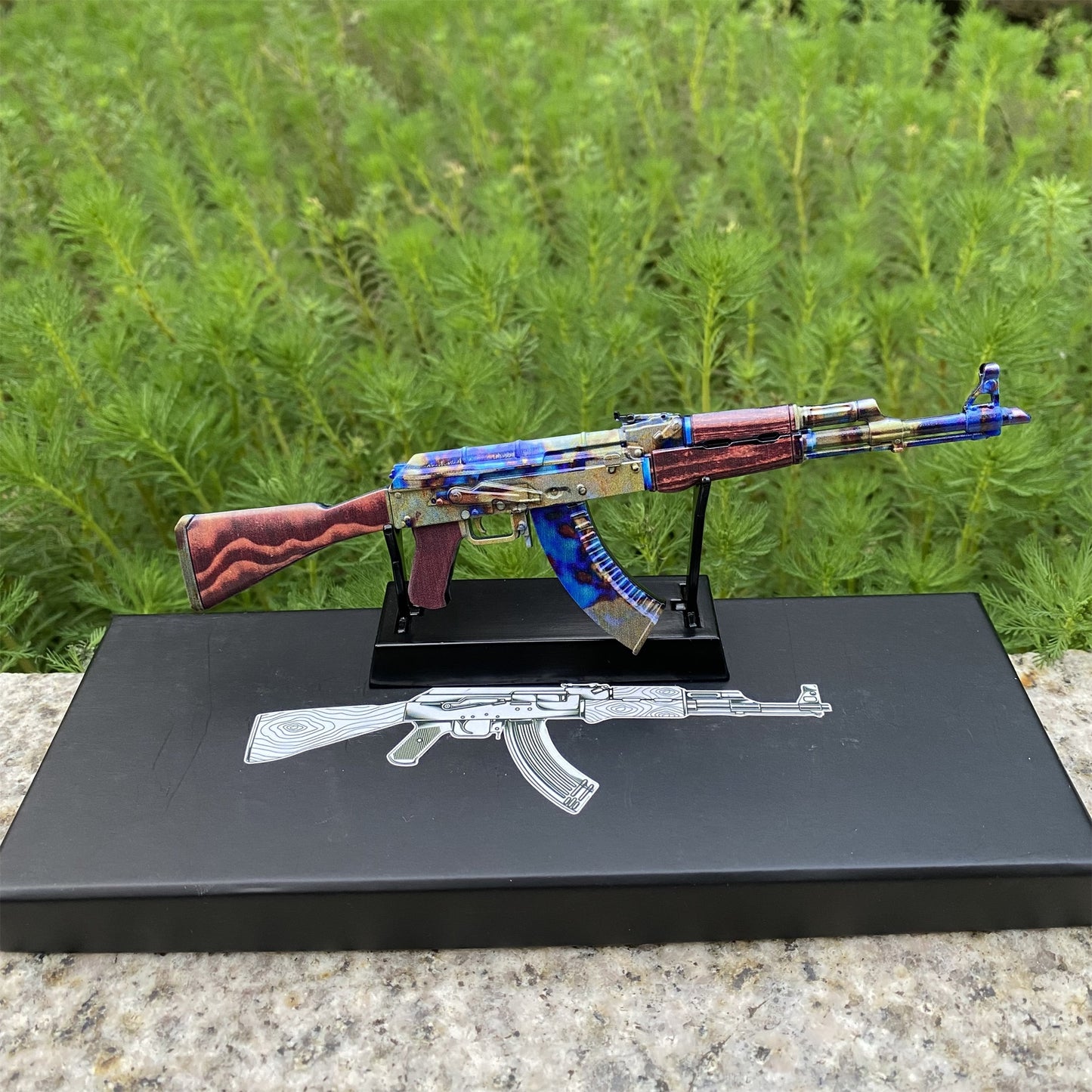 New CSGO AK47 Case Hardened Metal Miniature Tiny Gun