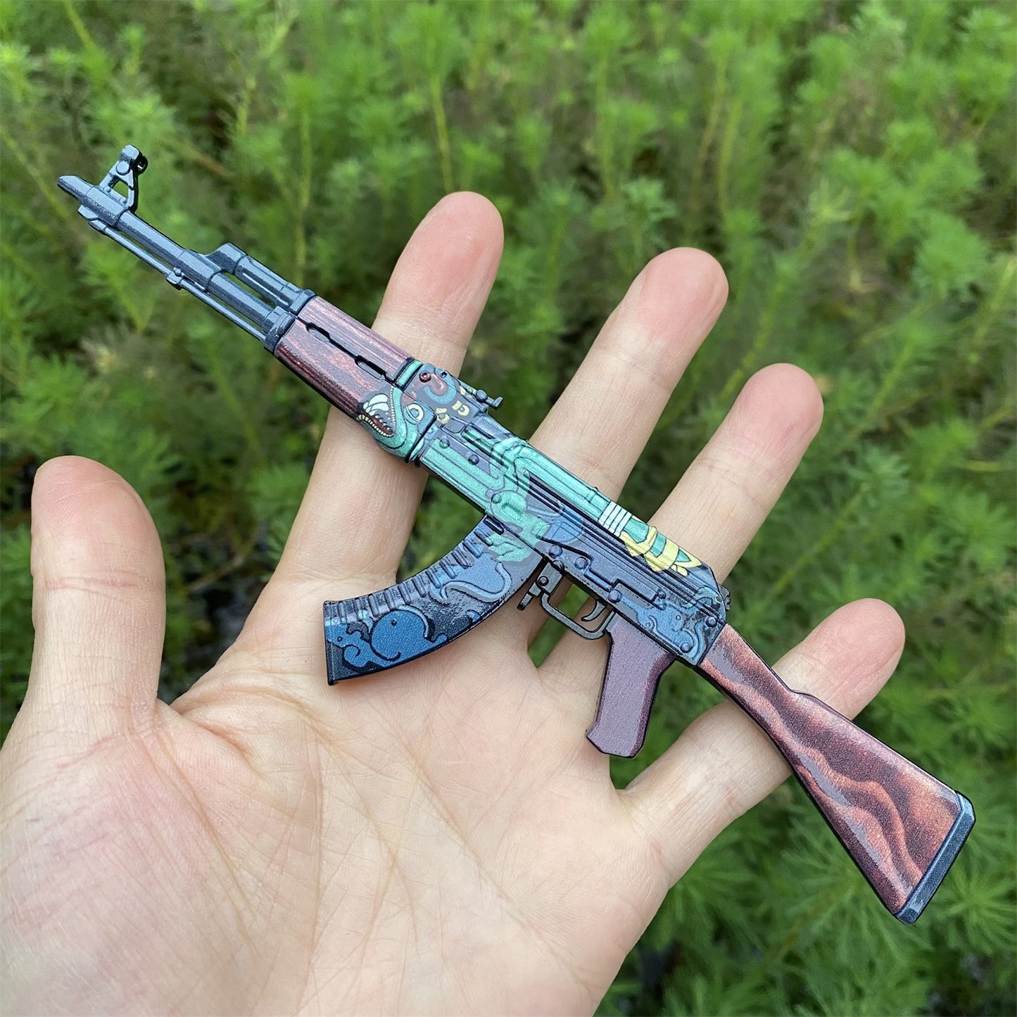 AK47 Neon Rider Case Hardened AK47 Vulcan Metal Gun Miniature