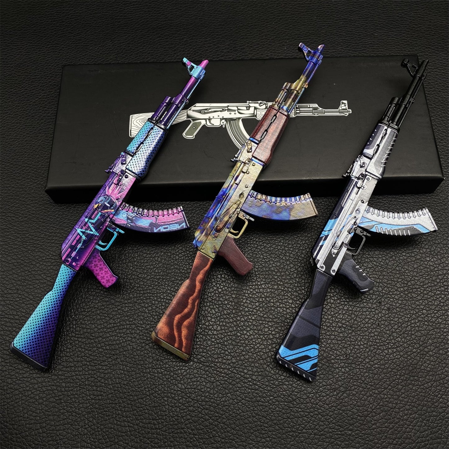 AK47 Neon Rider Case Hardened AK47 Vulcan Metal Gun Miniature