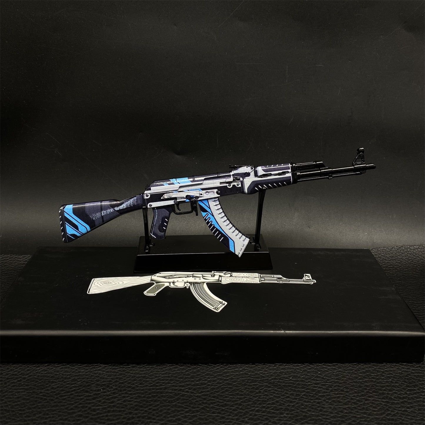AK47 Neon Rider Case Hardened AK47 Vulcan Metal Gun Miniature