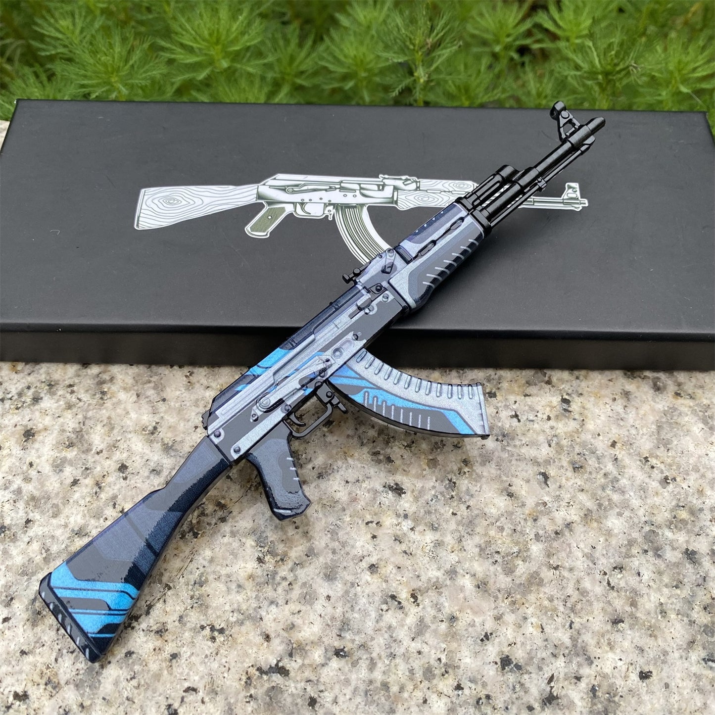 AK47 Neon Rider Case Hardened AK47 Vulcan Metal Gun Miniature