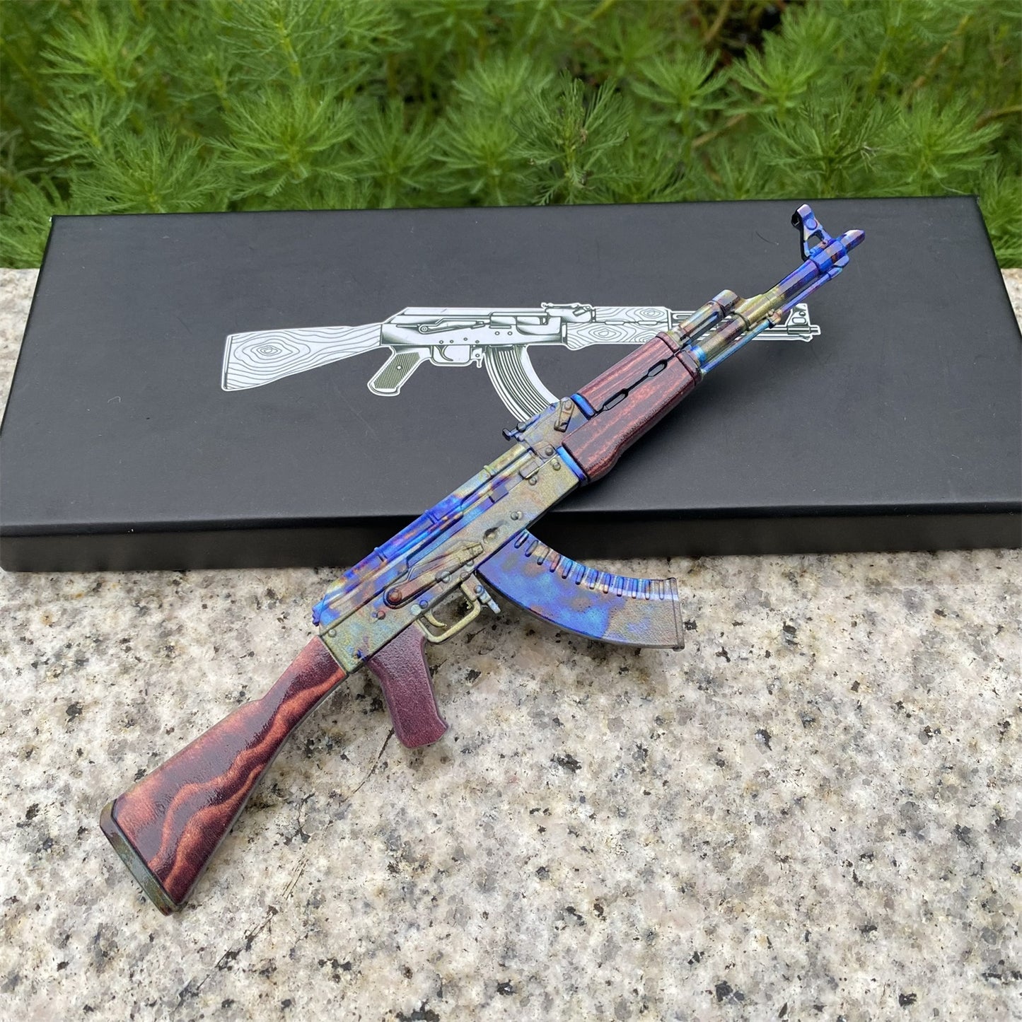 AK47 Neon Rider Case Hardened AK47 Vulcan Metal Gun Miniature