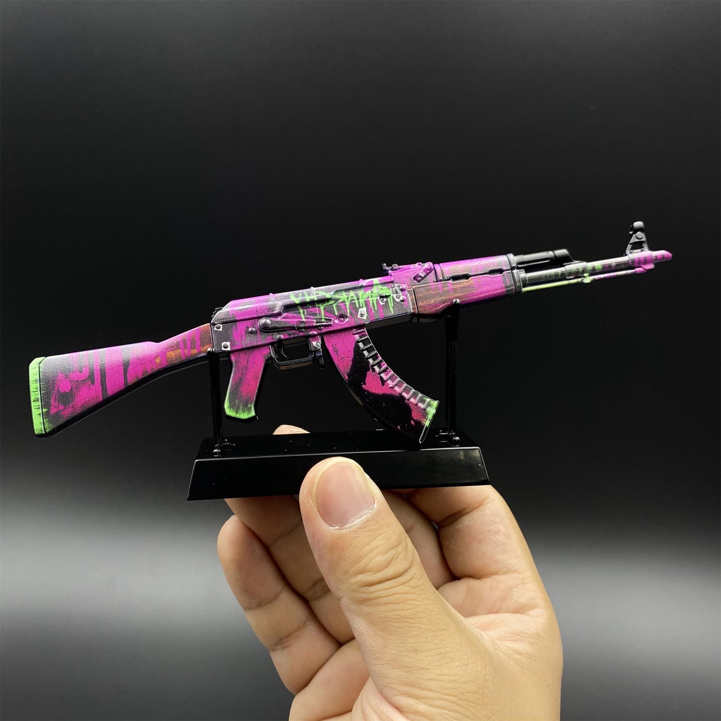 CSGO AK47 Hot Skin Neon Revolution Tiny Metal Gun Replica For Collection