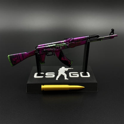 CSGO AK47 Hot Skin Neon Revolution Tiny Metal Gun Replica For Collection