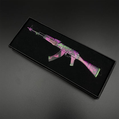 CSGO AK47 Hot Skin Neon Revolution Tiny Metal Gun Replica For Collection