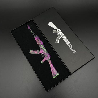 CSGO AK47 Hot Skin Neon Revolution Tiny Metal Gun Replica For Collection