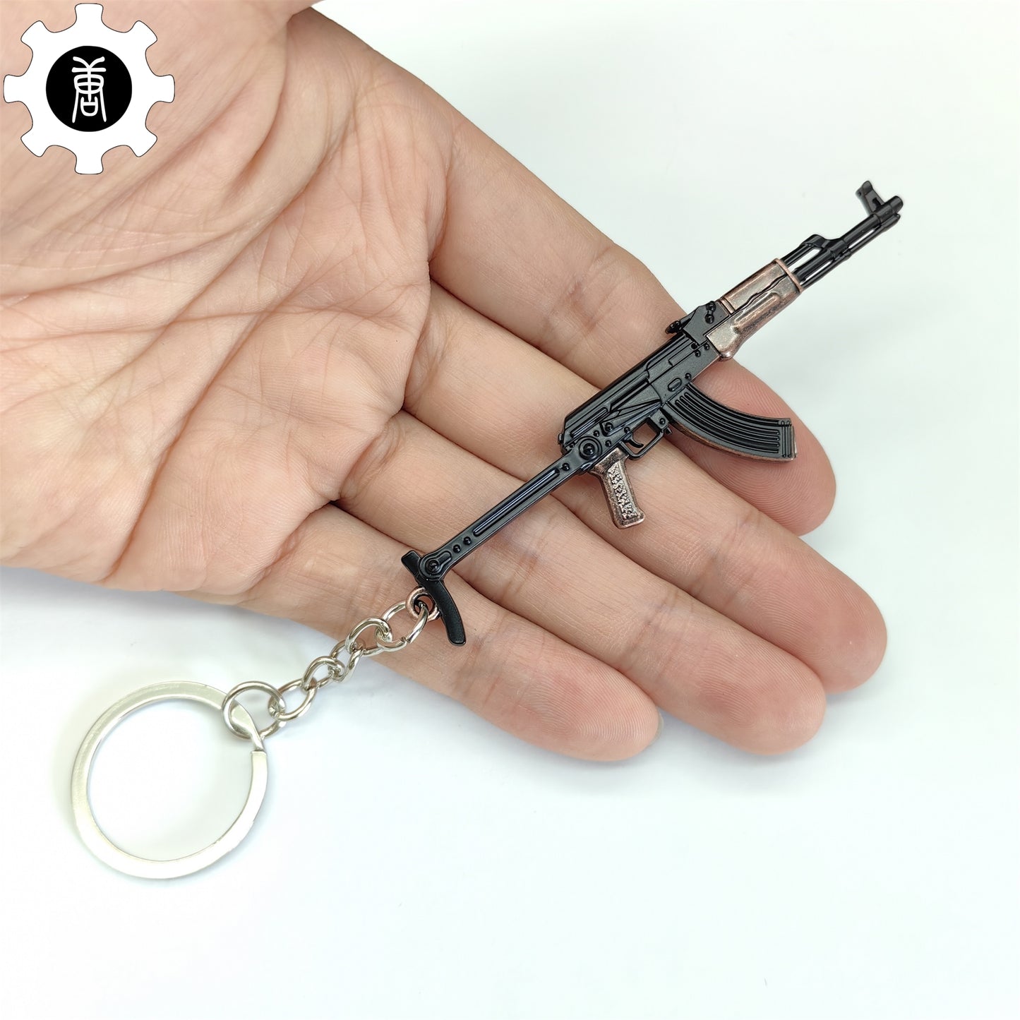 Assault Rifle Keychain Tiny AKS-47 Assault Rifle Model Metal Keychain – Leones Marvelous Items