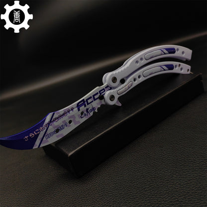 Akihabara Accept Balisong Metal Butterfly Knife Game Prop 