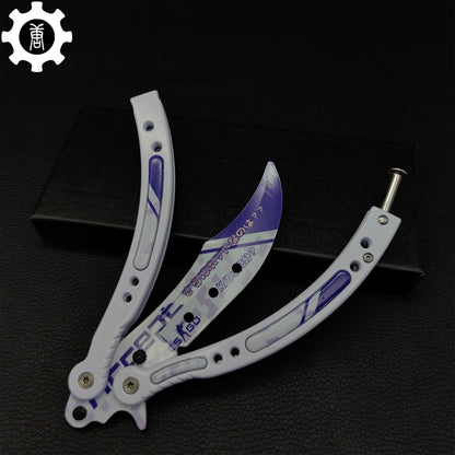 Akihabara Accept Balisong Metal Butterfly Knife Game Prop 