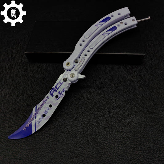 Akihabara Accept Balisong Metal Butterfly Knife Game Prop 