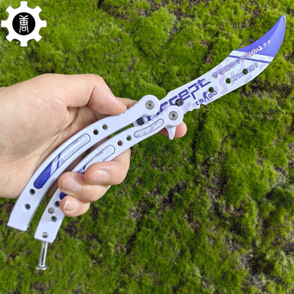 Akihabara Accept Balisong Metal Butterfly Knife Game Prop 