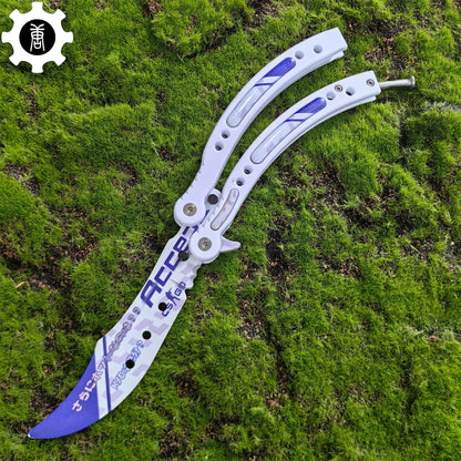 Akihabara Accept Balisong Metal Butterfly Knife Game Prop 