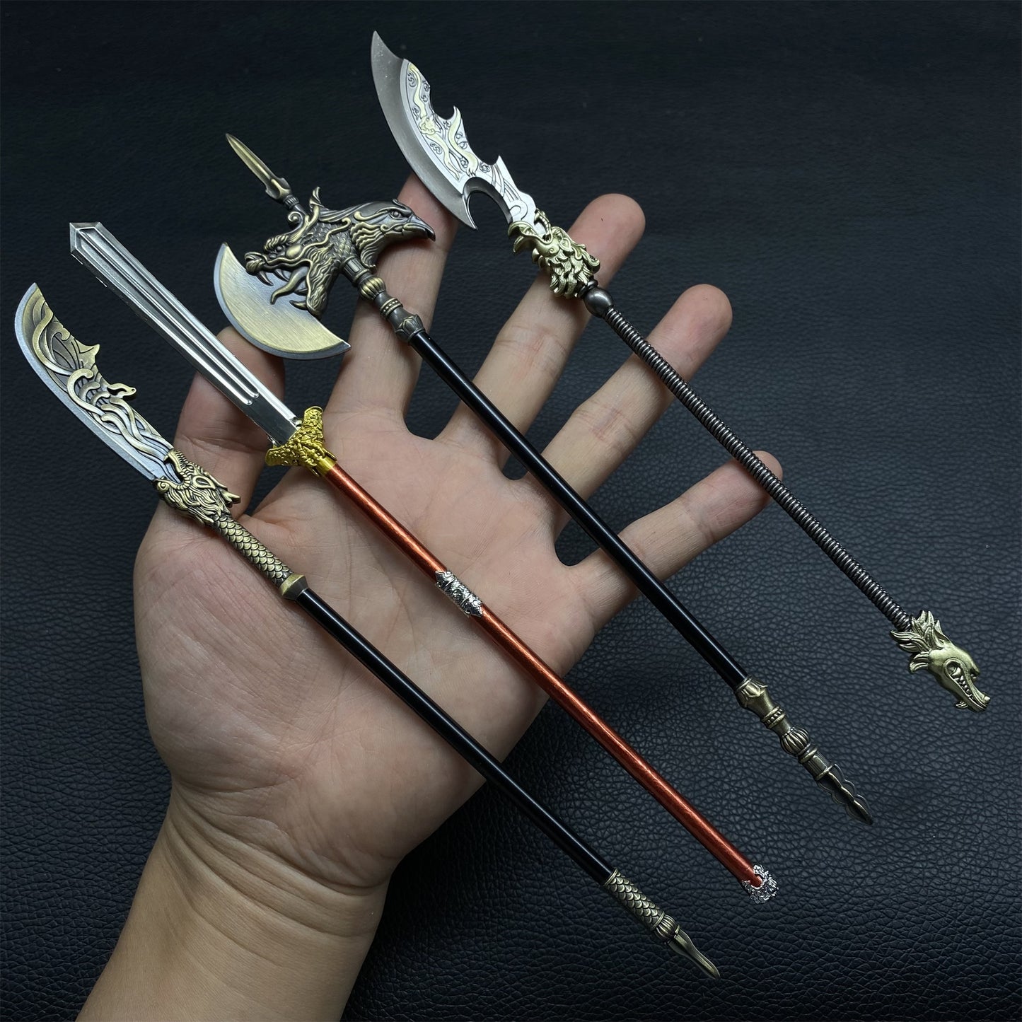 Ancient Cold Weapon Model Metal Replica 4 In 1 Pack