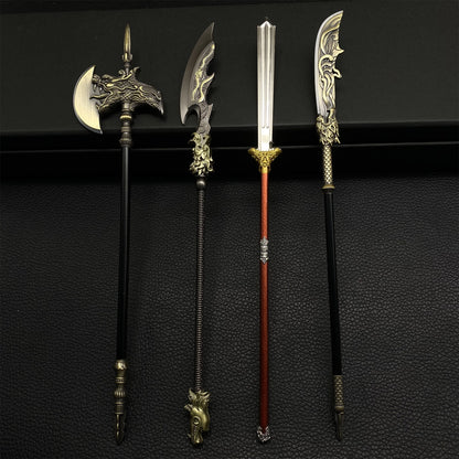 Ancient Cold Weapon Model Metal Replica 4 In 1 Pack