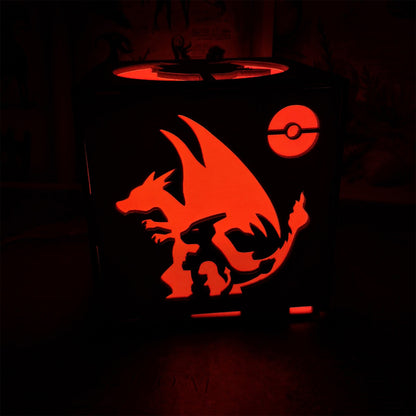 Anime Cute Pet Inspired Wood Cube Light Desk Decor