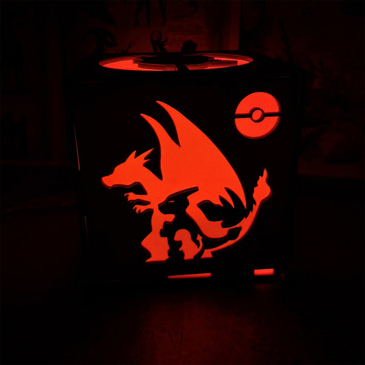 Anime Cute Pet Inspired Wood Cube Light Desk Decor